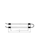 Heizstab, 2x950 W, 230 V, 2 x d = 8,5mm, L = 1750/1810mm, Verdampfer