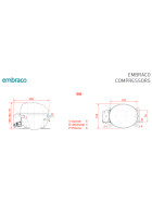 Kompressor Embraco Aspera EMT30CDP / EMU5152Y