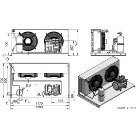 Condensing unit dorin au2-h281cc-e