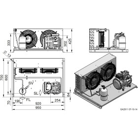 Condensing unit dorin au2-h281sb-e