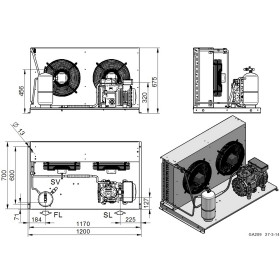 Condensing unit dorin au2-h300cc-e