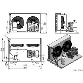 Condensing unit dorin au2-h403cc-e