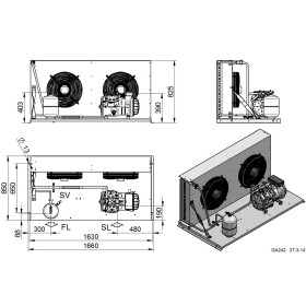 Condensing unit dorin au2-h751cc-e
