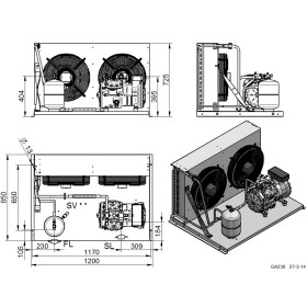 Condensing unit dorin au2-h751cs-e