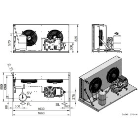 Condensing unit dorin au2-h851cs-e