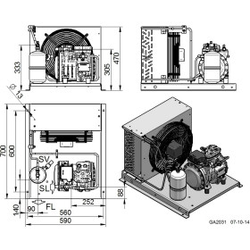 Condensing unit dorin ua-h150cs-e