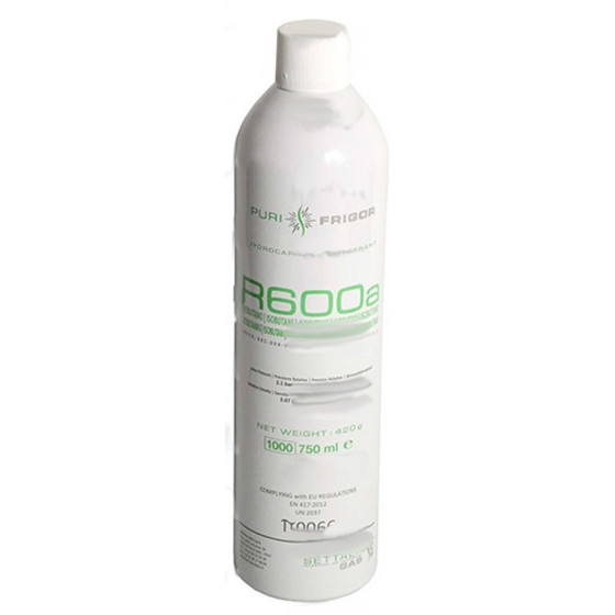 Refrigerant r600a isobutane 0-42kg bottle