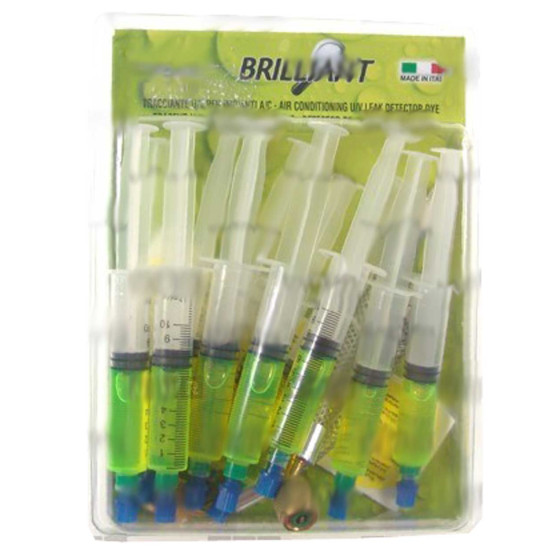 UV-Lecksuchmittel für Klima- und Kälteanlagen, 2 Schläuche, Errecom Brilliant 12 x 7,5ml
