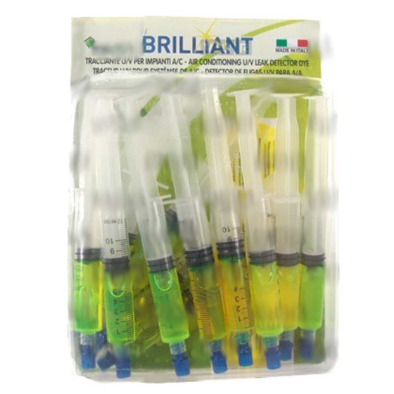 UV-Lecksuchmittel für Klima- und Kälteanlagen (ohne Schläuche), Errecom Brilliant 12 x 7,5ml