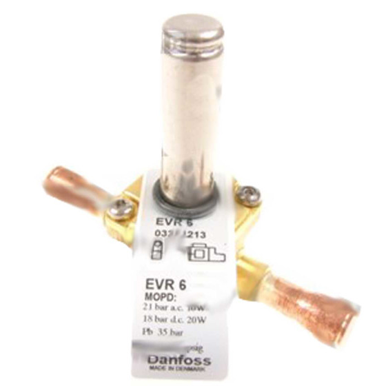 Magnetventil Danfoss EVR 6 NO, Löt 10mm ODF, kv 0,8 kW, 032F1295