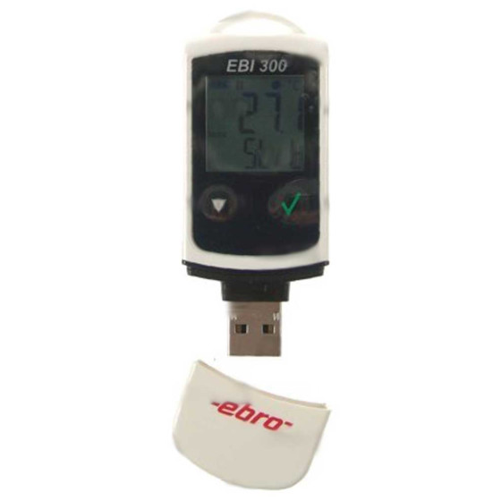 Temperatur Datenlogger, Ebro, EBI 300, USB-Anschluss, autom. PDF-Erstellung, NTC Sensor, LCD Display