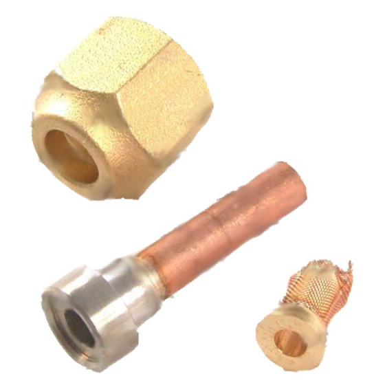 Adapter, Danfoss, mit Filter, 6mm ODF, Löt für Ventile T / TE3, 068-4101