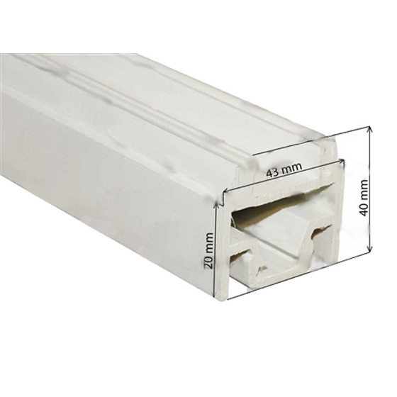 PVC-Profile für Kühltüren 20mm (Verkauf nur am Stück = 3,3m)