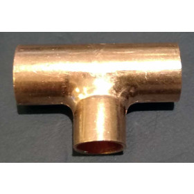 Kupfer T-Stück reduziert i/i/i 10-08-10mm