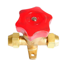 Shut-off valve flare 1-4 inch sae