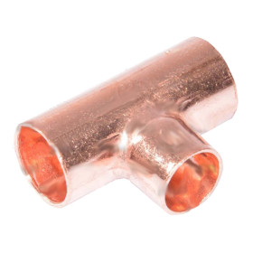 Copper tee reducing f-f-f 42-22-42mm