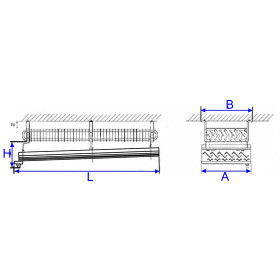 Ceiling drip tray evaporator rec09040