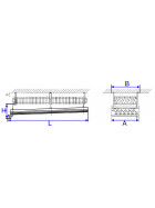 Ceiling drip tray evaporator rec09040