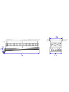 Tropfschale für Verdampfer REC19080, 830 x 880 x 250 x 2000